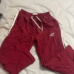 YOUNGLA burgundy track pants